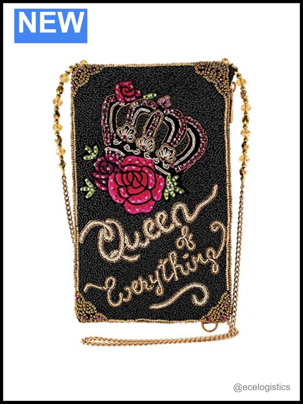 Beaded Crossbody Phone Bag, Handcrafted Evening Purse, Adjustable Strap, Party